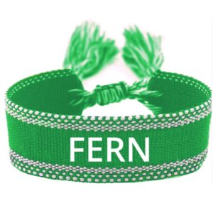 "FERN" Woven Bracelet – Kelly Green